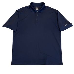 Nike Golf Dri-Fit Blue Short Sleeve Polo Shirt Size Large